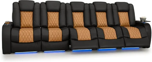 Vista 169 de Seatcraft Asiento de cine en casa Diamante Marrón Reclinable Individual