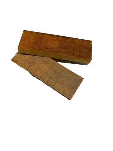 Vista 6 de Exotic Wood Zone Osage Orange Crosscut Cuchillo de Madera Blancos/Escalas de Cuchillo a juego 3/8" x 1.5" x 5