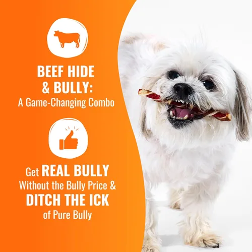Vista 5 de GOOD 'N' FUN Giros de triple sabor con masticables Bully, golosinas para perros con alto contenido de proteínas para todos los perros adultos