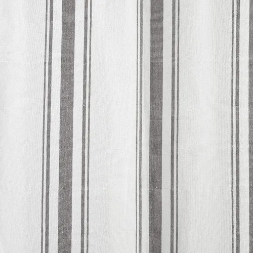 Vista 3 de Lush Decor Farmhouse Stripe - Par de paneles de cortinas de ventana de algodón teñido con hilo a rayas, 42" A x 84" L, Gris - Encanto rústico