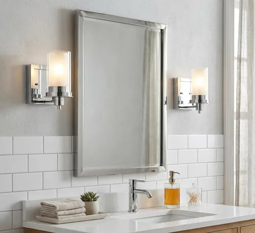 Vista 2 de Juno 73465 - Aplique de pared con 1 luz de cromo pulido y vidrio esmerilado