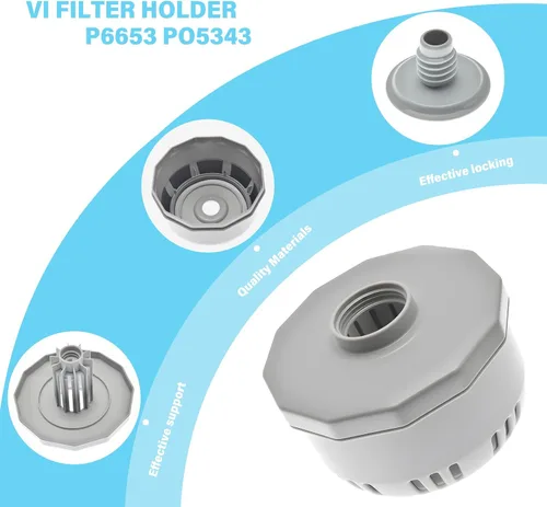 Vista 4 de Aplicable a P6653 y P05343 Piezas de Repuesto Tipo VI Juego de Soporte de Filtro para Jacuzzi Coleman Saluspa, Incluye 2 Cartuchos de Filtro