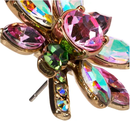 Vista 2 de Betsey Johnson Pendientes de flor de piedra mixta, Vidrio