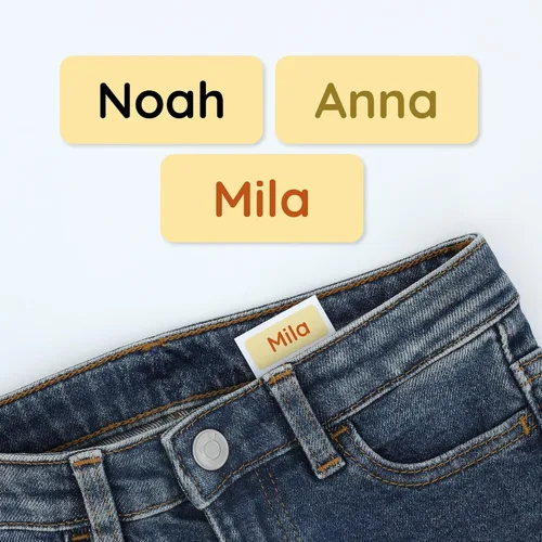 Vista 11 de TeddyLabels - Etiquetas para ropa para hogar de ancianos (60) – Etiquetas adhesivas con nombre para ropa y artículos personales. Etiquetas