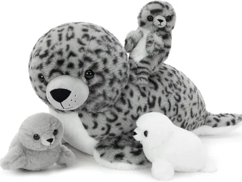 Vista 34 de BENINY - Juego de 4 piezas de peluche de águila calva, 18 pulgadas, mamá águila con 3 bebés