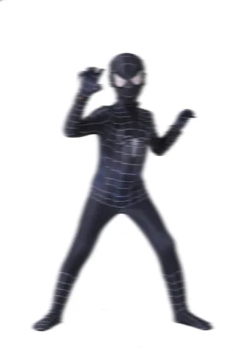 Vista 2 de ModexO Disfraz de Halloween para niños, traje de cosplay de superhéroe para niños