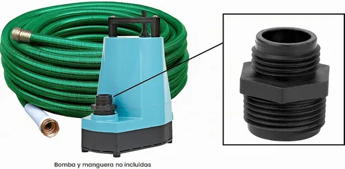 Vista 2 de Little Giant GH-1, 1" MNPT x 3/4" macho GHT reductor/adaptador de manguera
