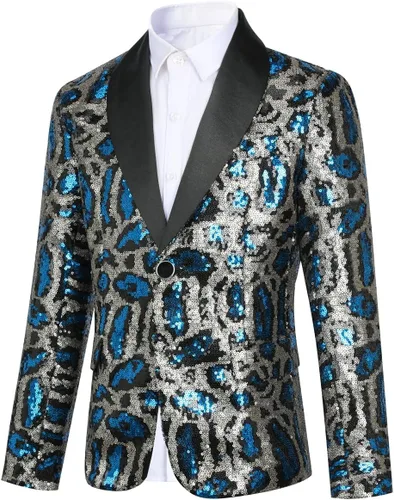 Vista 3 de SWOTGdoby Traje de esmoquin para niños, vestido formal brillante, conjunto de traje de 2 piezas, chaqueta de cachemira, pantalones y cuello de chal