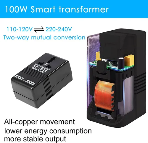 Vista 7 de Convertidor de voltaje de 110 V a 220 V elevador y reductor de potencia bidireccional convertidor de voltaje transformador para viajes, caravanas