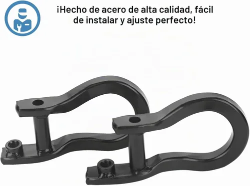 Vista 3 de Ganchos de remolque compatibles con Chevy Silverado 1500 2019, 2020, 2021 y más nuevos, reemplaza # 84280202 (negro)