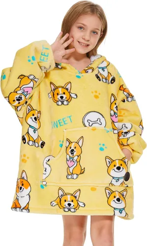 Vista 63 de THREE POODLE - Manta con capucha portátil para mujeres, sudadera con capucha de sherpa de gran tamaño para adultos hombres, mantas con capucha