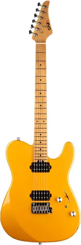 Vista 10 de EART TL-380 Guitarra eléctrica profesional para jugadores versátiles Cuello y diapasón de arce tostado, pastillas humbuckers con bobina dividida