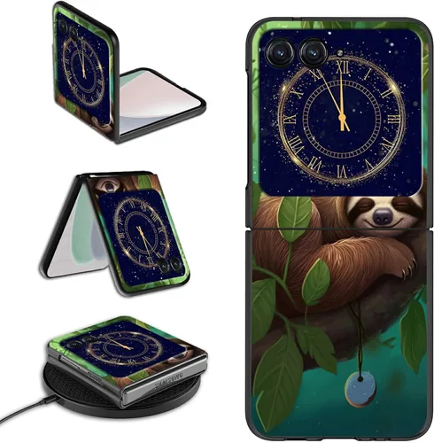 Vista 18 de Rossy Funda para Motorola RAZR 5G, para Moto RAZR 5G, funda delgada y ligera de policarbonato duro a prueba de golpes para Motorola Moto RAZR 5G