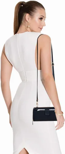 Vista 2 de K . A Cartera de pulsera para mujer, bolsa cruzada para teléfono celular, bolso de mano con ranuras para tarjetas RFID, 2 correas para muñeca