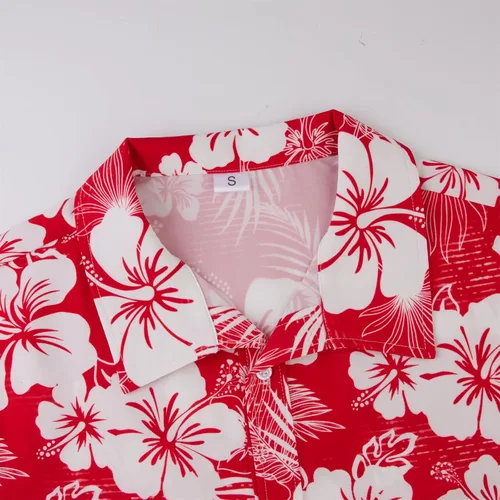 Vista 6 de Camisa floral hawaiana para hombre, estilo casual, con botones, tropical, para la playa