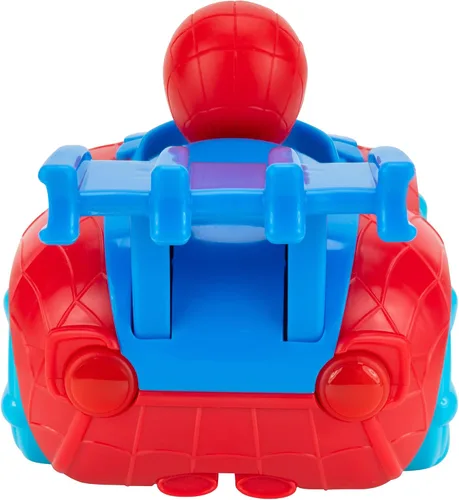 Vista 5 de Marvel's Spidey and HIS Amazing Friends Flash 'N' Dash Web Crawler - Vehículo rastreador de red motorizado con luces y sonidos - Juguetes con tus