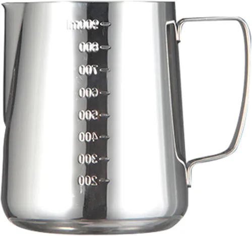 Vista 2 de Jarra espumadora de leche, taza espumadora de leche, acero inoxidable, jarra de vapor espresso (1)
