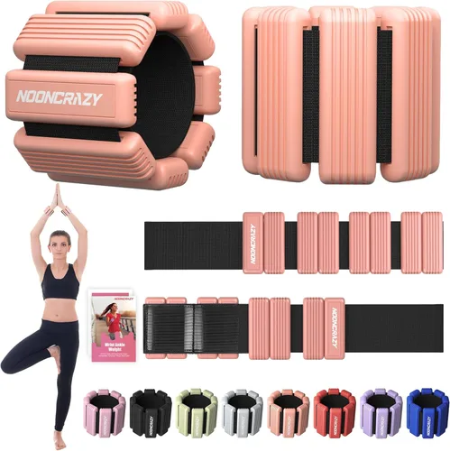 Vista 13 de Pilates - Pesas de tobillo y muñeca para mujer, juego de 2 pesas portátiles y fuertes para brazos y piernas (1 libra/2.2 libras cada una), pesas