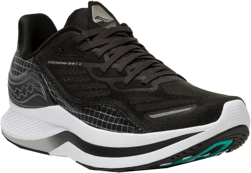 Vista 2 de Saucony Endorphin Shift 2 - Tenis de correr para mujer, NegroBlanco