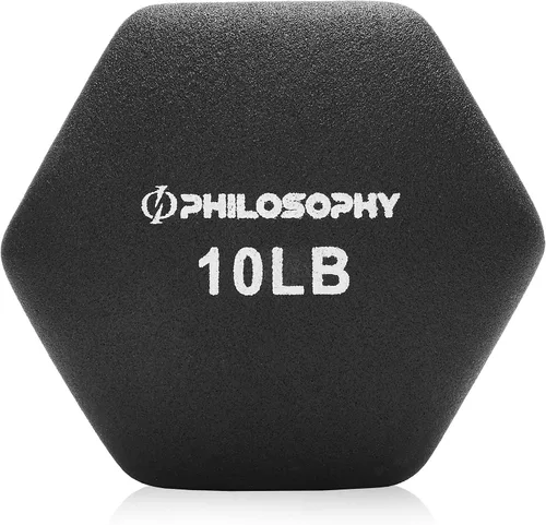 Vista 3 de Philosophy Gym Juego de 2 mancuernas de neopreno con forma hexagonal