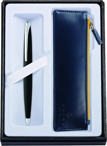 Vista 10 de Cross ATX - Bolígrafo recargable negro y diario de forro mediano, incluye caja de regalo premium, negro clásico