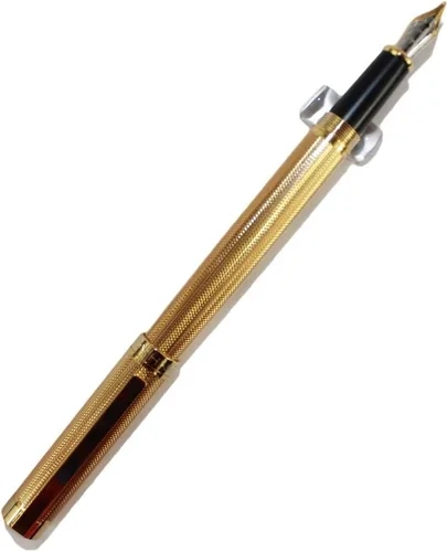 Vista 3 de Gullor Pluma estilográfica más noble estilo simple Jinhao 155 dorado