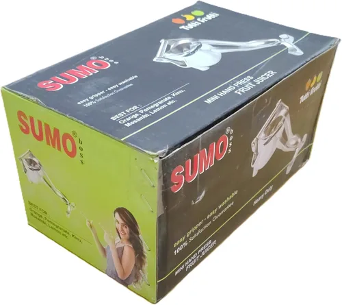 Vista 8 de Rastogi Handicrafts Exprimidor de frutas de aluminio Prensa de mano de aleación resistente Exprimidor de limón naranja Exprimidor de fruta simple