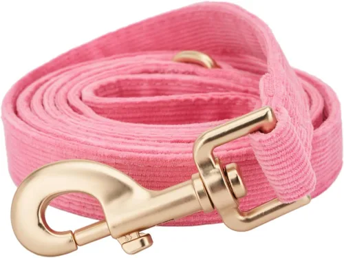 Vista 8 de Correa de perro de algodón suave, correas de pana resistente de 5 pies con gancho de metal dorado para perros pequeños, medianos y grandes, S