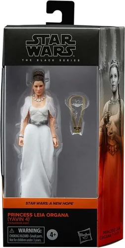 Vista 5 de STAR WARS The Black Series Princess Leia Organa (Yavin 4) Figura de acción coleccionable de 6 pulgadas, escala A New Hope, para niños de 4 años