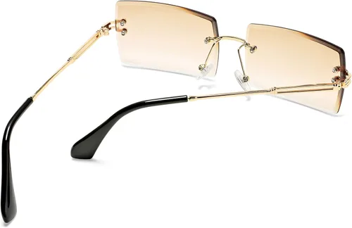 Vista 84 de Gafas de sol rectangulares para hombres/mujeres, gafas de sol pequeñas sin montura cuadrada
