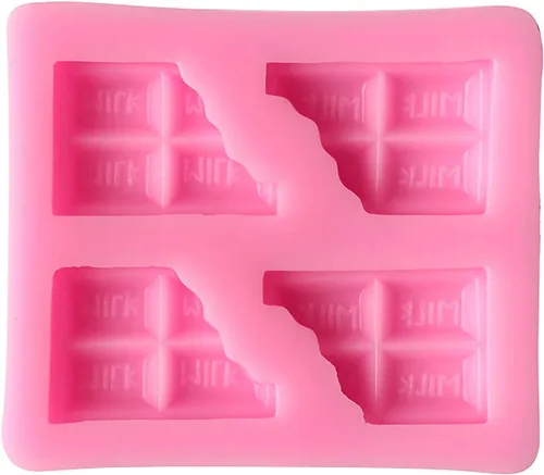 Vista 2 de 2 moldes de silicona para jabón con forma de chocolate, molde de fondant hocolate, decoración de tartas, molde de resina, chocolate, arcilla