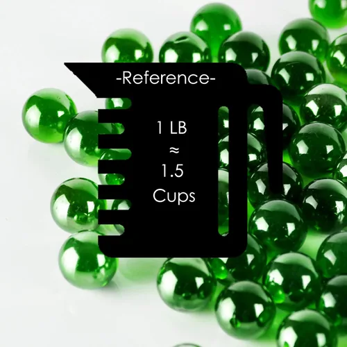 Vista 2 de CYS EXCEL Rellenos de jarrón de piedras preciosas de mármol verde de 1 pulgada (1 libra), múltiples opciones de color, cuentas de mármol de vidrio