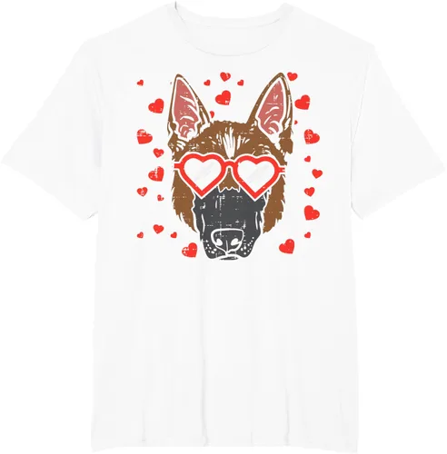 Vista 64 de Camiseta de regalo para perro con cara de pastor alemán, Negro, S