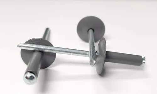 Vista 10 de Remaches Pop de aluminio negro plano de 3/16 "cabeza grande explosión de plátano Peel Back Fasteners .125 - .560 Grip Range