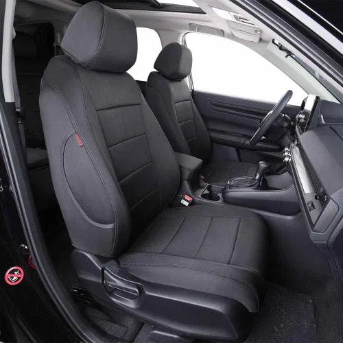 Vista 13 de EKR Juego completo de fundas de asiento de coche para Honda CRV 2017-2022 Negro