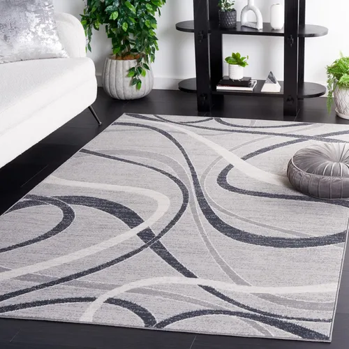 Vista 10 de SAFAVIEH Odyssey Collection - Alfombra de pasillo de 2 pies 2 pulgadas x 8 pies, marfil azul y dorado, diseño abstracto moderno, ideal para zonas