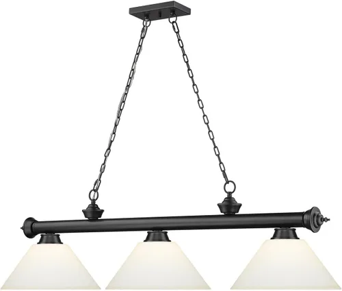 Vista 5 de Z-Lite 2306-3MB-AMO14 - Colgante de billar Cordon, 3 luces, 180 vatios totales, negro mate
