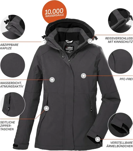 Vista 3 de killtec Women Functional Jacket mit abzippbarer Kapuze KOW 37
