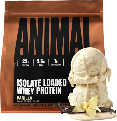 Vista 17 de Animal Whey Protein Isolate Powder 25g Protein Banana Split 2lb