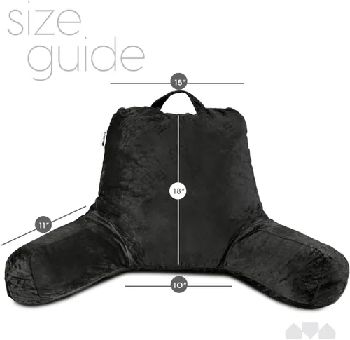 Vista 7 de Milliard - Almohada de lectura con brazos, negra, almohada de espuma viscoelástica triturada cómoda para la espalda en la cama para sentarse - Verde