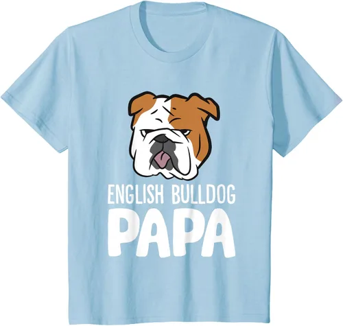 Vista 13 de Camiseta divertida de Bulldog Inglés para papá dueño de perro, Negro