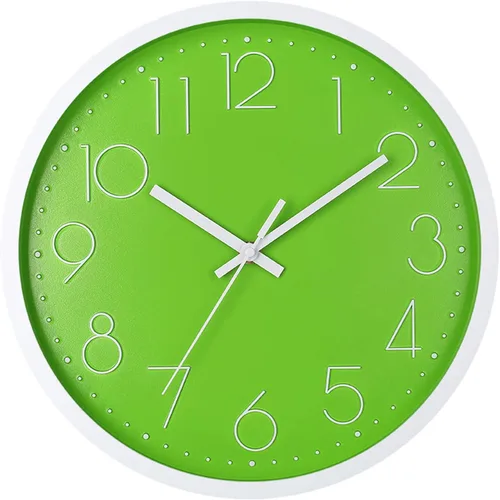 Vista 9 de Reloj de pared, relojes de pared de cocina, reloj silencioso redondo, clásico, funciona con pilas, diseño moderno y estilo para sala de estar