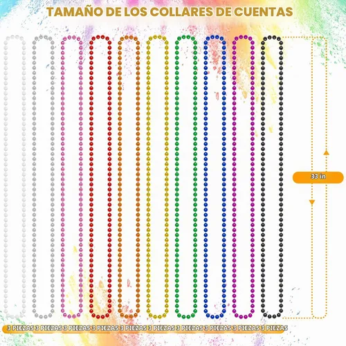 Vista 2 de EOBOH Cuentas de Mardi Gras, Accesorios de Cuentas de Carnaval de Mardi Gras para Tiradas de Desfile, Decoraciones de Fiesta