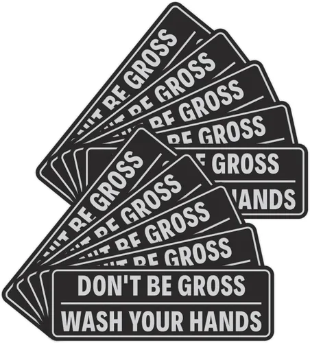 Vista 19 de Letrero de puerta o pared con texto en inglés "Don't Be Gross ("No seas gros") con texto en inglés "Don't Be G