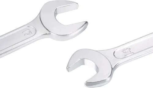 Vista 5 de uxcell Llave métrica de doble extremo abierto de 0.394 in x 0.472 in, 0.551 in x 0.669 in, apertura en forma de U, acero 45 # para bricolaje a mano