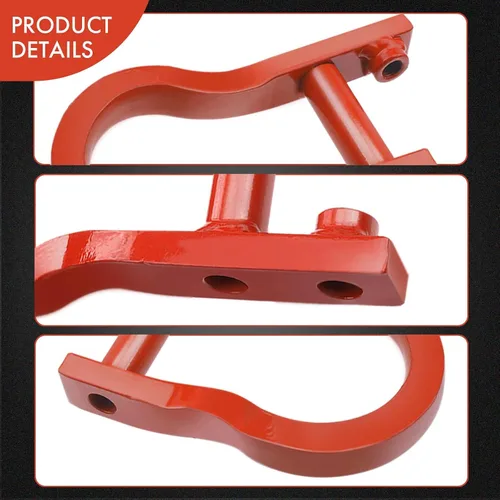 Vista 5 de A-Premium Par (2) Juego de ganchos de remolque delanteros compatibles con Chevrolet Chevy Silverado 1500 2007-2019, GMC Sierra 1500 2007-2019, rojo