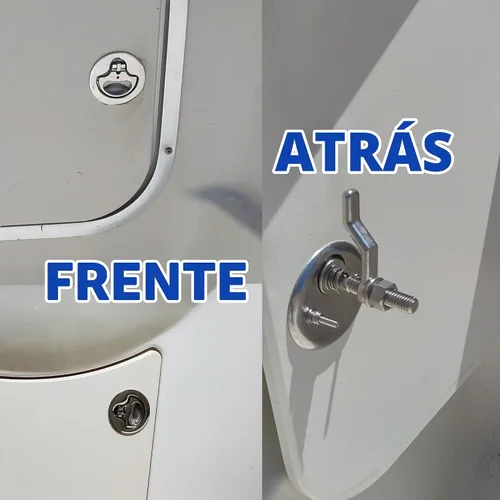 Vista 6 de MX Boat Cam Latch Marine Hatch Flush Pull Handle 316 Stainless Steel Plata-1 unidad