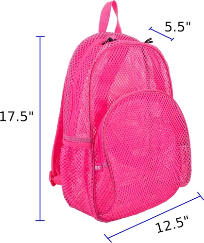 Vista 2 de Eastsport, mochila Bungee de malla, con tirantes acolchados, Rosado), 113960-ENR