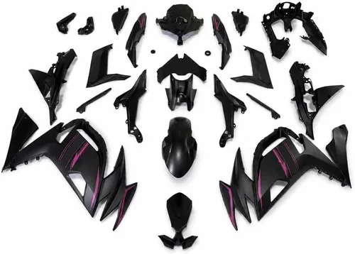 Vista 52 de Carenado negro mate apto para Kawasaki Ninja 650 EX650 2020-2025 001 Negro Mate
