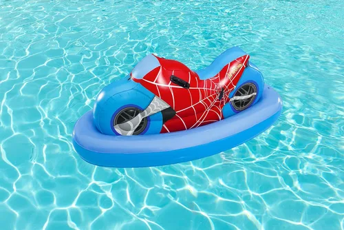 Vista 11 de Bestway Spider-Man - Flotador de piscina para motocicleta, 66.9 x 33.1 in